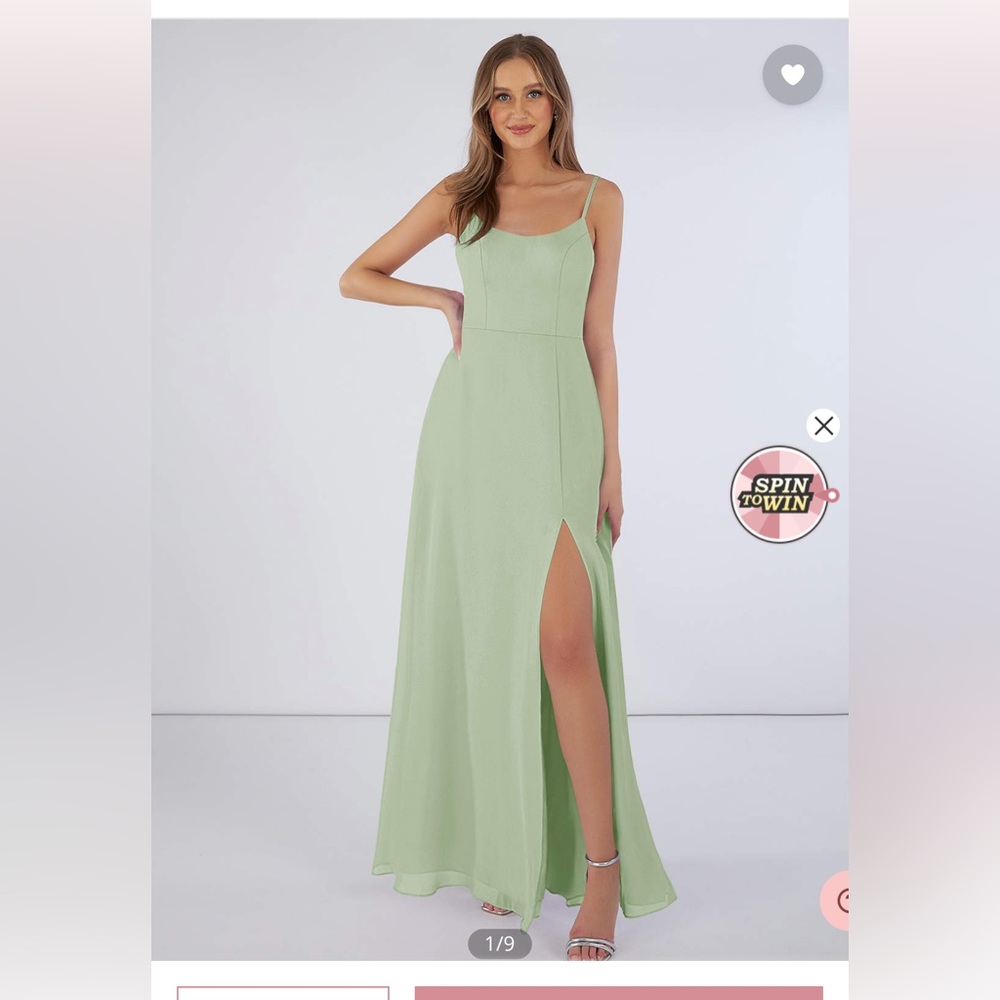Azazie Moira Dusty Sage Bridesmaids Dress